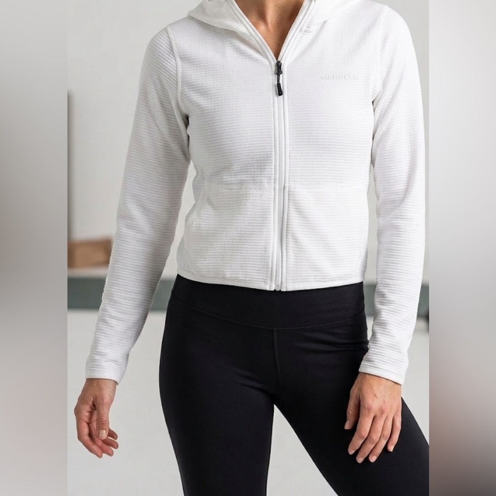 Merrell Full Zip Up White Yoga Jacket NWOT Size XS
